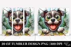 Crazy Great Dane in Forest | 20 Oz Tumbler Product Image 1