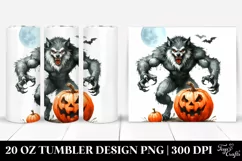 Simple Funny Halloween Werewolf 20 Oz Tumbler Product Image 1