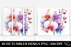 Colorful Orchid Glossy Petals | 20 oz Tumbler Product Image 1