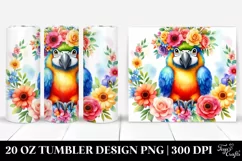 Colorful Sitting Macaw 20 Oz Tumbler Product Image 1