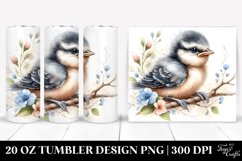 Cute Baby Bird Watercolor Image | 20 oz Tumbler Product Image 1