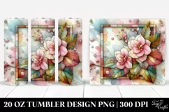 Glossy Abstract Begonia 20 Oz Tumbler Product Image 1