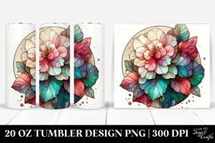 Abstract Wooden Begonia 20 Oz Tumbler Product Image 1