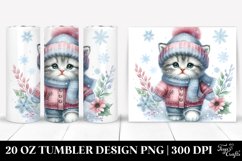 Winter Baby Cat Tumbler Design Product Image 1