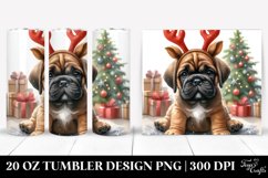 Bullmastiff with Reindeer Horns PNG Product Image 1