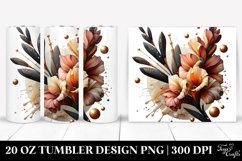 Abstract Wooden Gladiolus Tumbler | 20 Oz Tumbler Product Image 1