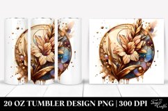 Abstract Wooden Gladiolus Tumbler | 20 Oz Tumbler Product Image 1