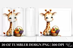 Cute Baby Giraffe Quirky Artistic Style | 20 oz Tumbler Product Image 1
