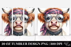 Highland Cow Portrait Tumbler Product Image 1