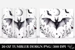 Simple BAT Watercolor Tumbler Design Product Image 1