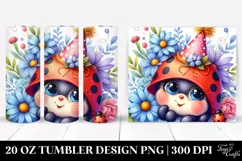 Adorable Baby Ladybug with Party Hat | 20 oz Tumbler Product Image 1