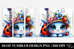Adorable Baby Ladybug with Party Hat | 20 oz Tumbler Product Image 1