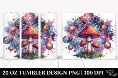 Vibrant Celestial Mushroom Clipart 20 Oz Tumbler Product Image 1