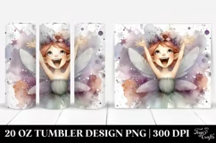 Washed Whimsical Excited Fairy | 20 oz Tumbler Product Image 1
