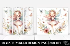 Washed Whimsical Excited Fairy | 20 oz Tumbler Product Image 1