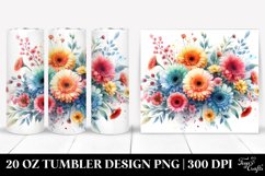 Colorful Small Gerbera | 20 oz Tumbler Product Image 1