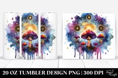 Magical Celestial Mushroom Clipart 20 Oz Tumbler Product Image 1