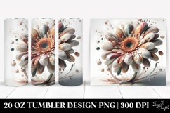 Marble Shiny Gerbera | 20 Oz Tumbler Product Image 1