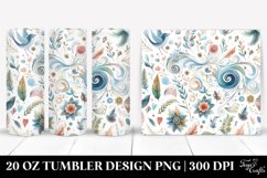 Whimsical Flowers,Colorful Washed Watercolor | 20 oz Tumbler Product Image 1