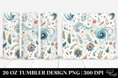 Whimsical Flowers,Colorful Washed Watercolor | 20 oz Tumbler Product Image 1