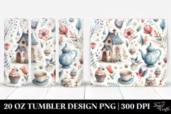 Whimsical Flowers,Colorful Washed Watercolor | 20 oz Tumbler Product Image 1