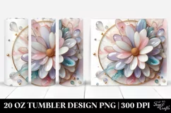 Pastel Daisy, Transparent 20 Oz Tumbler Product Image 1