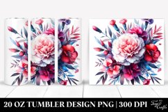 Abstract Vibrant Floral Frame Carnation | 20 oz Tumbler Product Image 1