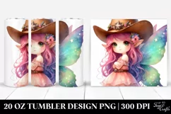 Cute Fairy Cowboy Hat Tumbler Product Image 1