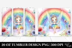 Cute Fairy Swinging Rainbow Tumbler Product Image 1