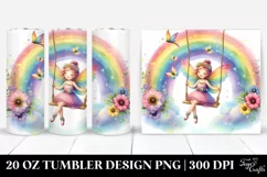 Cute Fairy Swinging Rainbow Tumbler Product Image 1