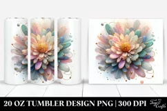 Shiny Stained Chrysanthemum 20 Oz Tumbler Product Image 1