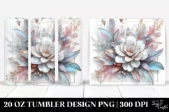 Abstract Shiny Gardenia | 20 oz Tumbler Product Image 1