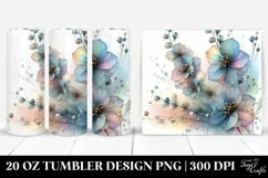Shiny Stained Delphinium 20 Oz Tumbler Product Image 1