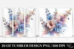 Shiny Stained Delphinium 20 Oz Tumbler Product Image 1