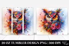 Abstract Owl Diamonds Flowers | 20 oz Tumbler Product Image 1