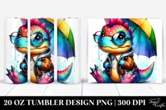 Creative Baby Dinosaur with Raincoat, High-Res PNG Product Image 1