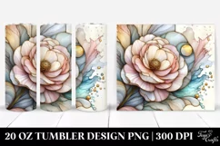 Wooden Stained Ranunculus 20 Oz Tumbler Product Image 1