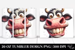 Funny Cow Portrait | 20 Oz Tumbler Product Image 1