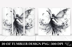 Gothic Dancing Fairy Washed Watercolor Tumbler Design Product Image 1