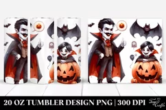 Funny Halloween Clipart with Vampire 20 Oz Tumbler Product Image 1