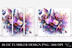 Shiny Orchid Abstract | 20 Oz Tumbler Product Image 1