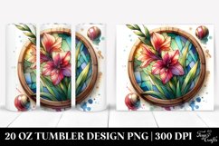 Small Stained Gladiolus | 20 Oz Tumbler Product Image 1