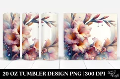 Shiny Gladiolus Clipart 20 Oz Tumbler Product Image 1