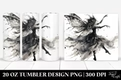 Washed Watercolor Gothic Dancing Fairy | 20 oz Tumbler Product Image 1