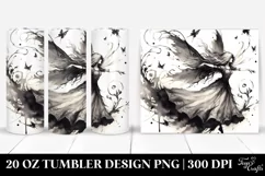 Washed Watercolor Gothic Dancing Fairy | 20 oz Tumbler Product Image 1