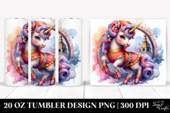 Bullfighting Ring Baby Unicorn. 20 Oz Tumbler Design Product Image 1