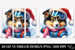 Adorable Baby Collie with Winter Accessories, PNG Product Image 1