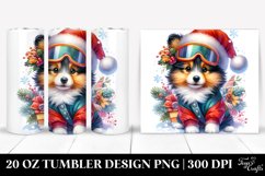 Adorable Baby Collie with Winter Accessories, PNG Product Image 1