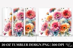 Colorful Washed Gerbera | 20 oz Tumbler Product Image 1