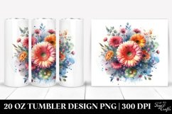 Colorful Washed Gerbera | 20 oz Tumbler Product Image 1